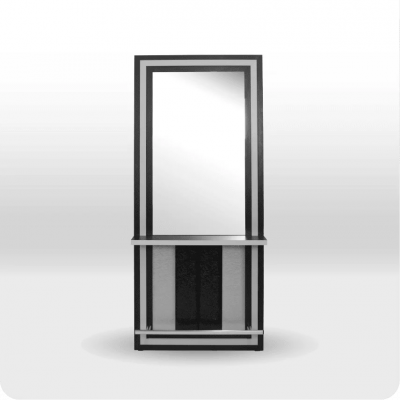 Зеркало парикмахерское и рабочее место парикмахера