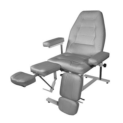 Педикюрное кресло МАРЬЯ, гидравлика, серебро: вид 7