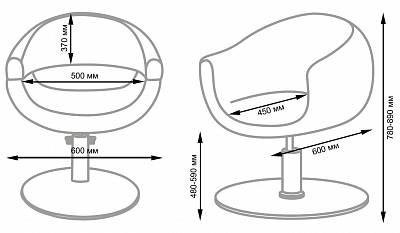 Кресло парикмахерское МД-108 гидравлика: вид 9