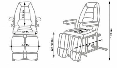 Педикюрное кресло МАРЬЯ, гидравлика: вид 21
