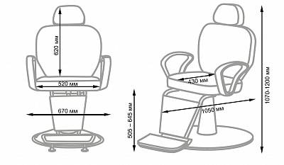 Кресло мужское МД-8500 Коричневый матовый №43: вид 8